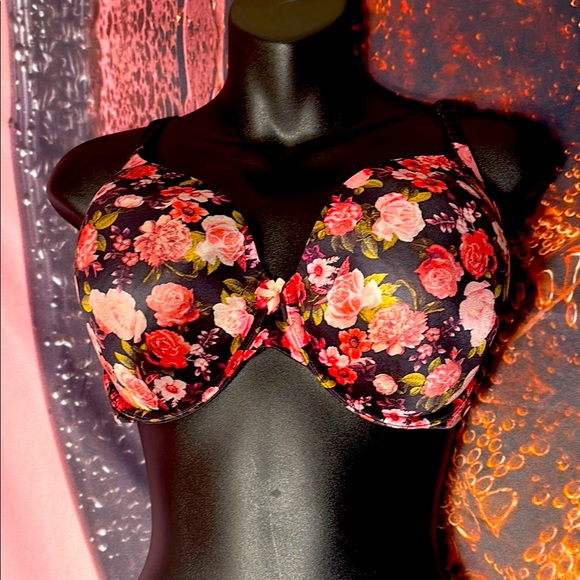 Victoria's Secret Other - Victoria Secret Women’s Floral Black Bra Size 38 DD